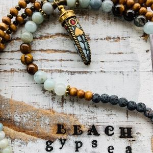 Bohemian Essential Oil Diffuser Necklace handmade